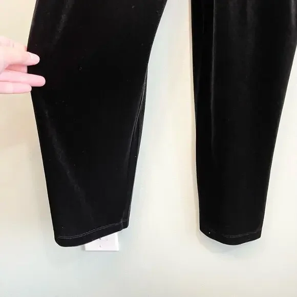 Yumi Kim Women Black Velvet Puff Sleeve One Shoulder Donna Jumpsuit Size XL NWT